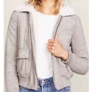 Cupcakes and cashmere reversible suede jacket size small excellent condition.